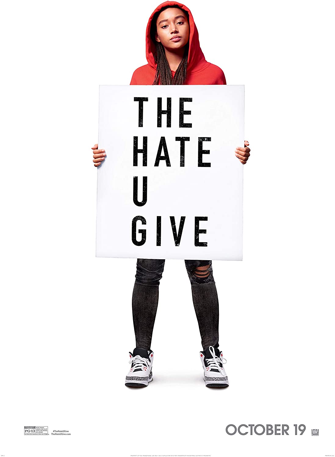 Film poster for 'The Hate U Give' by Angie Thomas