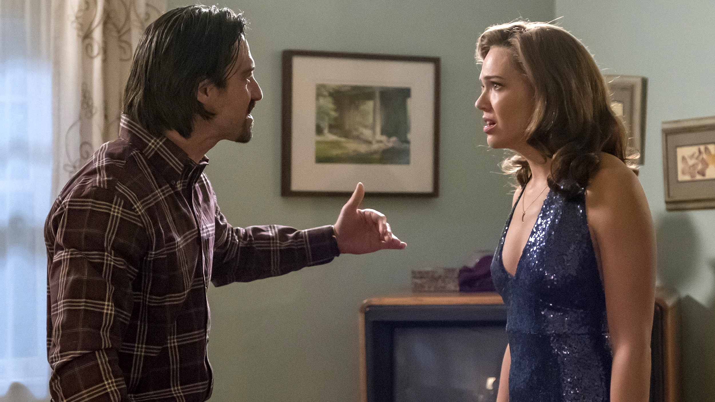 Jack and Rebecca from 'This is Us' argue angrily.