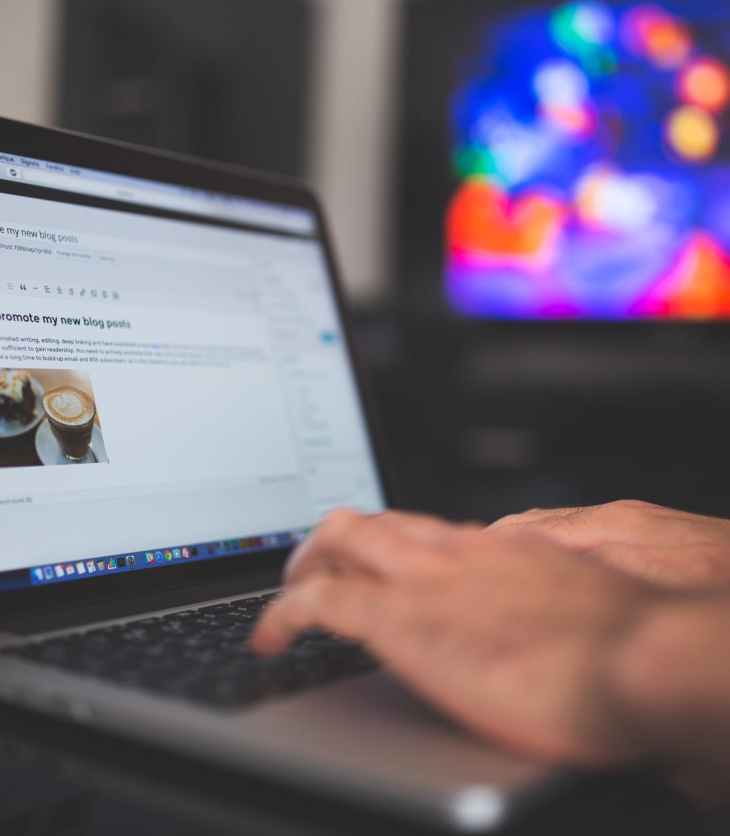 person having fun with their blog