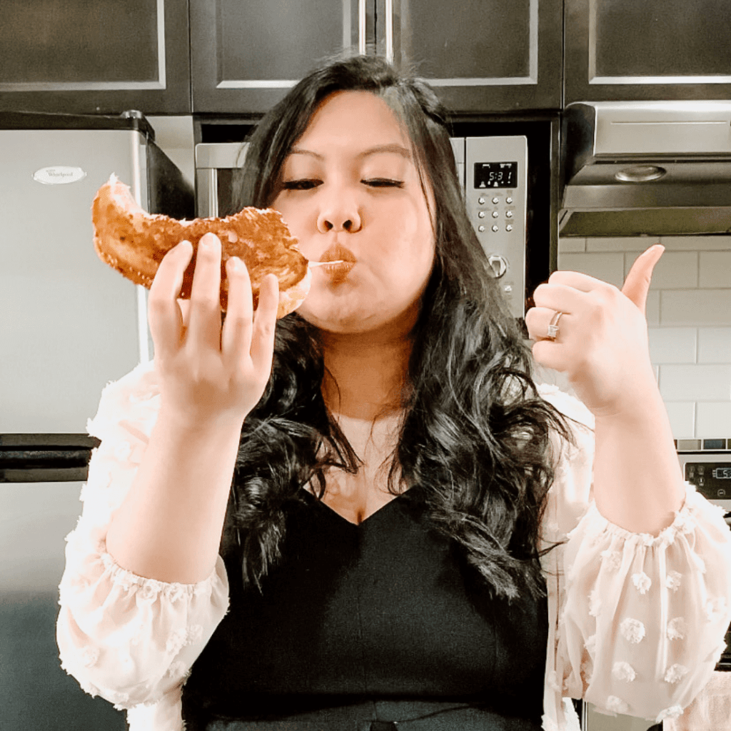 Girl eating grilled cheese
