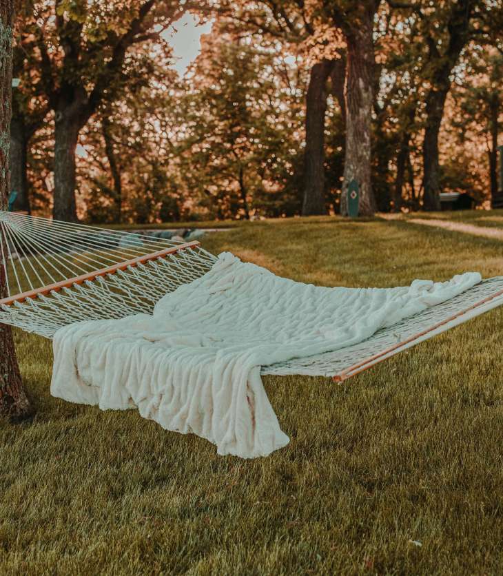 hammock in an autumn garden